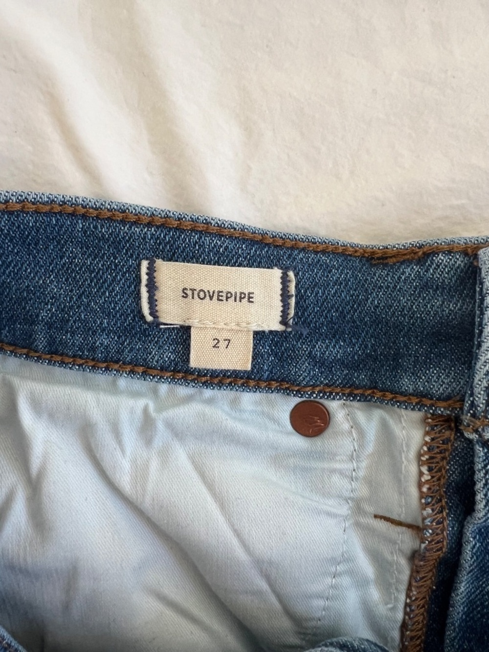 Madewell Stovepipe Jeans Size 27 Medium Wash Slim Straight - Picture 5 of 8